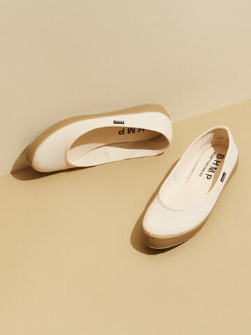 Sleva Dámské veganské baleríny béžové